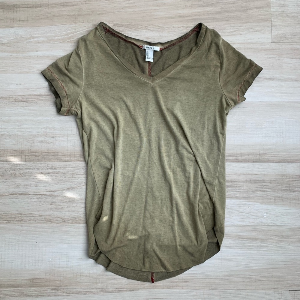 Forever 21 Camo Green Tshirt
